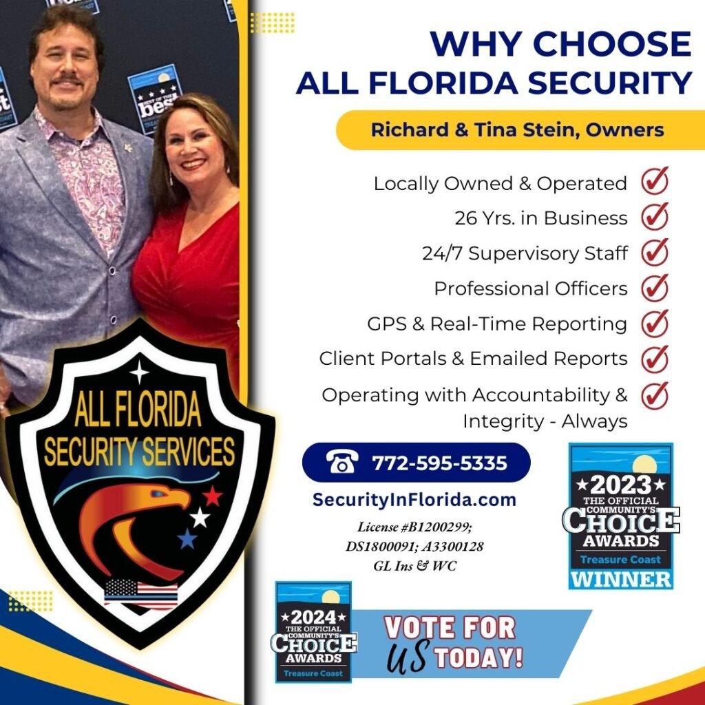 All Florida Security Services Port St. Lucie, Florida.